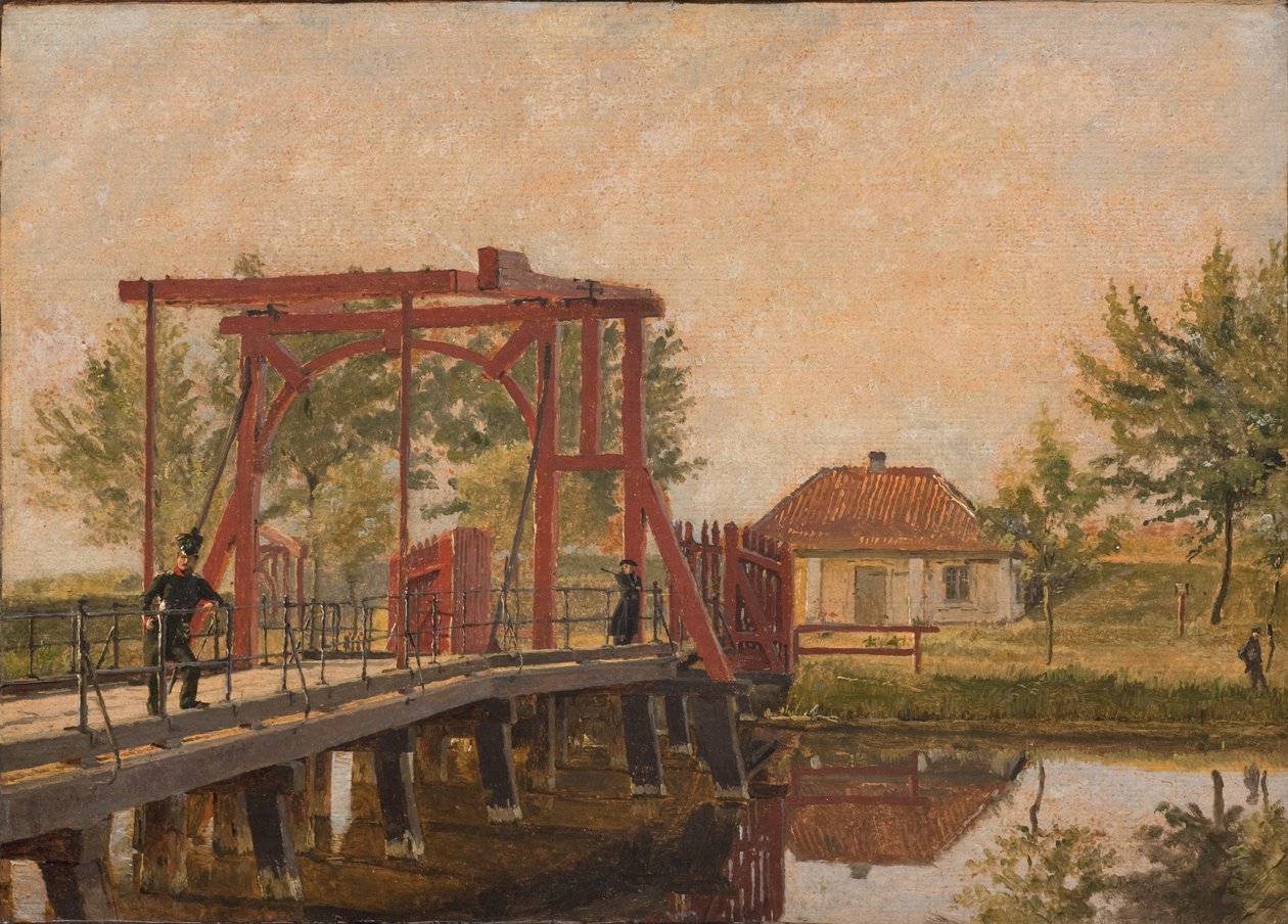 Le pont-levis nord de la citadelle à Copenhague - Christen Købke