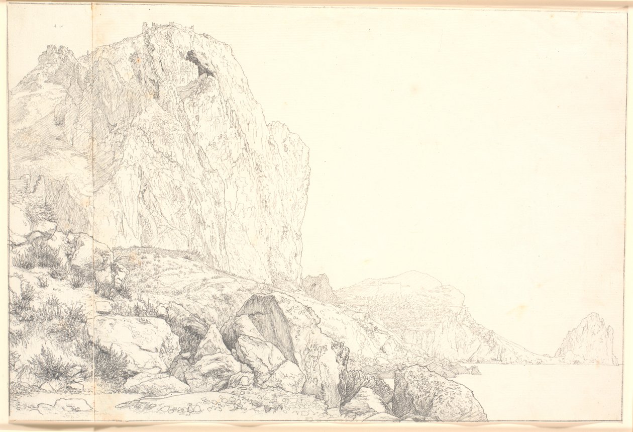 Vue de la côte près de Marina Piccola à Capri - Christen Købke