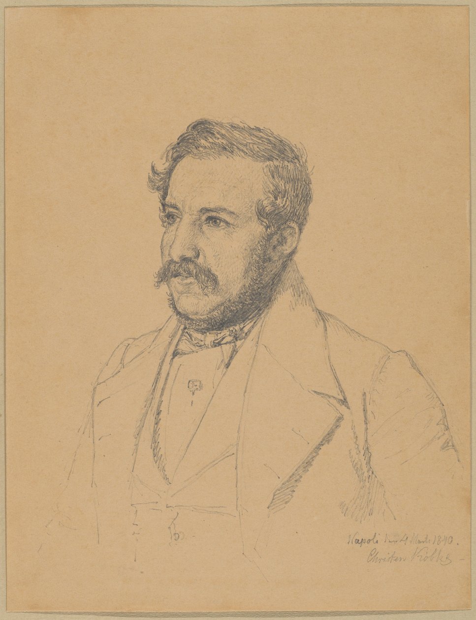 Portrait de Christophe Louis Engelhard Dalgas - Christen Købke