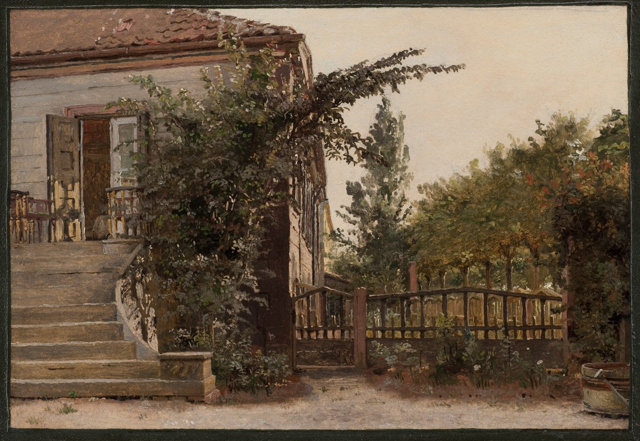 Les marches du jardin menant à l
