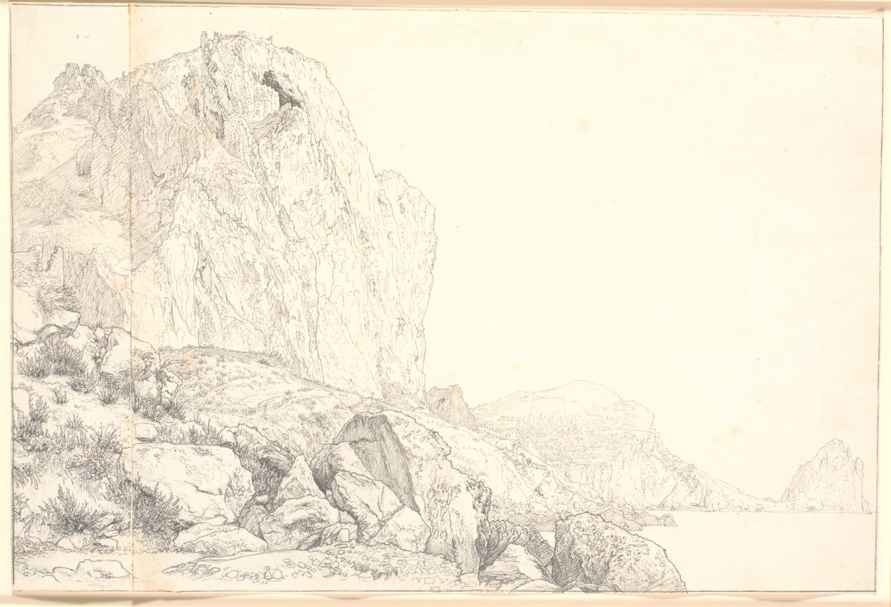 Vue de la côte près de Marina Piccola à Capri - Christen Købke