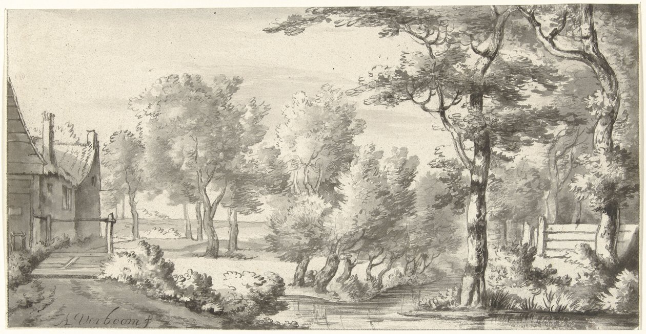 Paysage avec ferme - Christiaan Josi