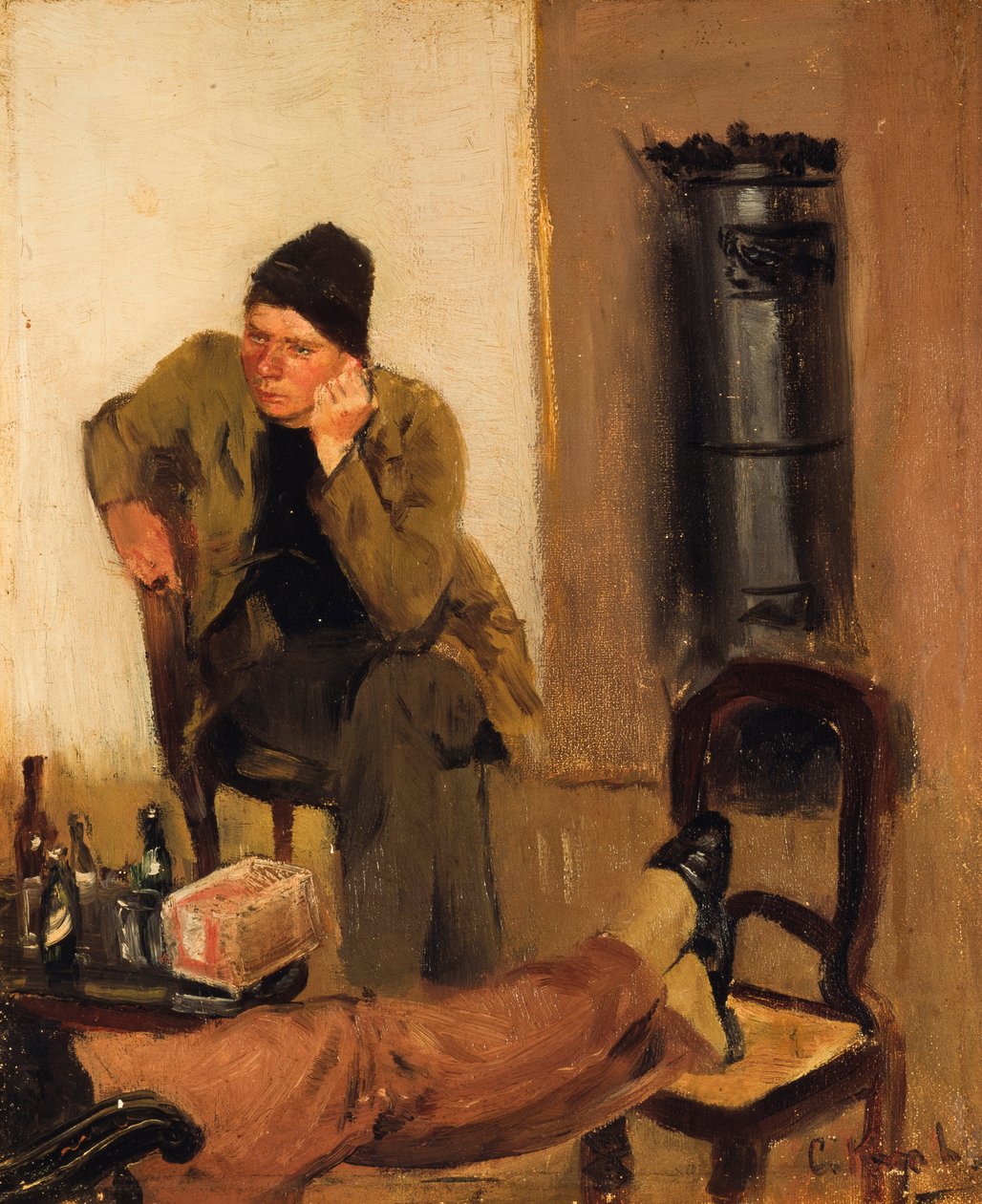 Charles Lundh en conversation avec Christian Krohg - Christian Krohg