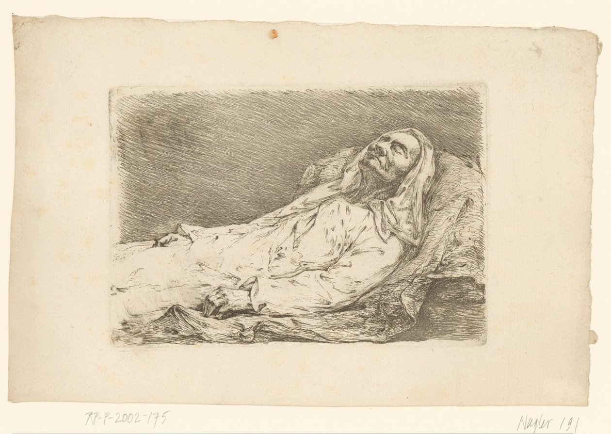 Portrait de Christian Bernhard Rode sur son lit de mort - Christian Bernhard Rode