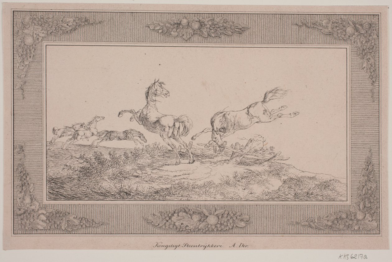 Cinq chevaux de haras - Christian David Gebauer