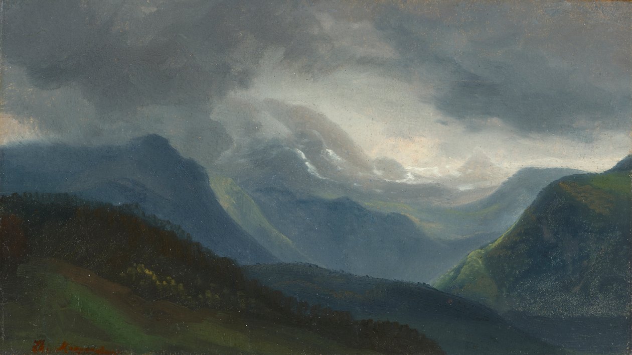 Orage approchant dans les Alpes - Christian Ernst Bernhard Morgenstern