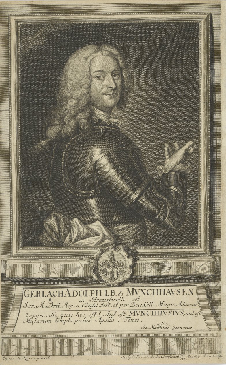 Portrait de Gerlach Adolph von Münchhausen 1688-1770, 1738 - Christian Friedrich Fritzsch
