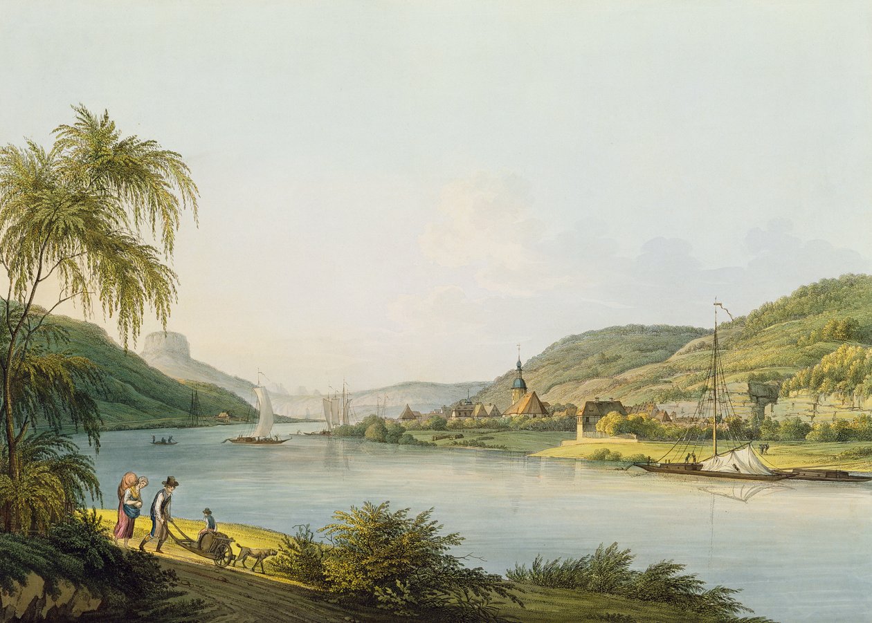 Vue de la partie sud de Schandau sur l