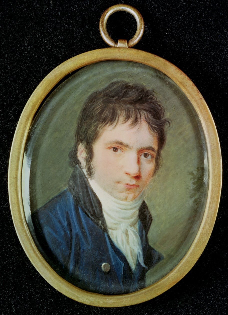 Portrait miniature de Ludwig Van Beethoven (1770-1827) - Christian Hornemann