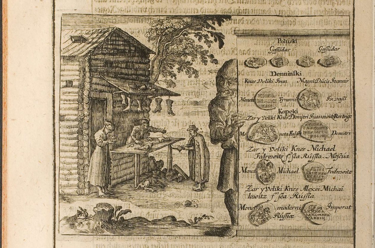 Argent et commerce en Moscovie, illustration de Voyages au Grand-Duc de Moscovie et au Roi - Christian Lorenzen Rothgiesser