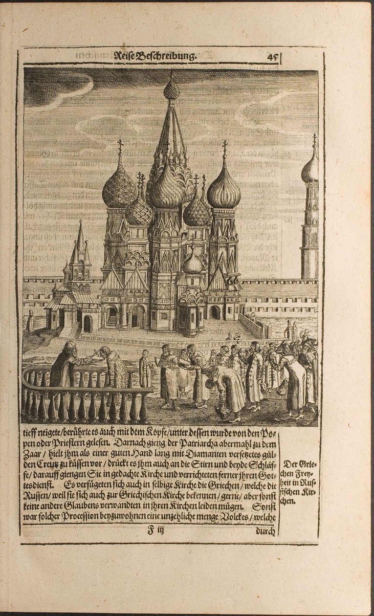 Moscou Illustration de Voyages au Grand-Duc de Moscovie et au Roi de Perse par Adam Olea - Christian Lorenzen Rothgiesser