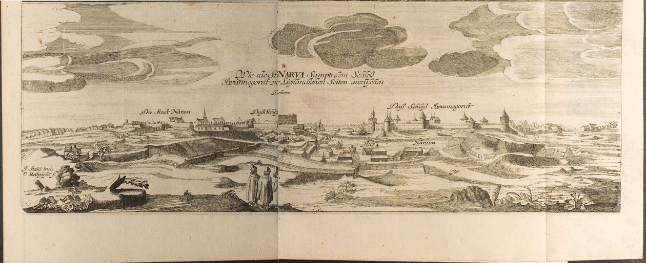 Narva Illustration des Voyages au Grand-Duc de Moscovie et au Roi de Perse par Adam Olearius - Christian Lorenzen Rothgiesser