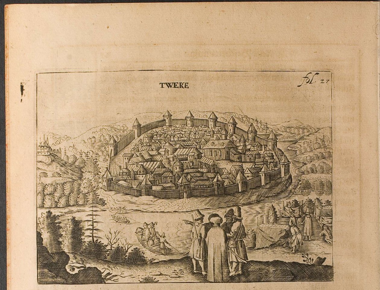 Tver Illustration de Voyages au Grand-Duc de Moscovie et au Roi de Perse par Adam Olearius - Christian Lorenzen Rothgiesser