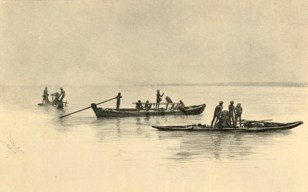 Bateaux de pêche, Ceylan, 1898 - Christian Wilhelm Allers
