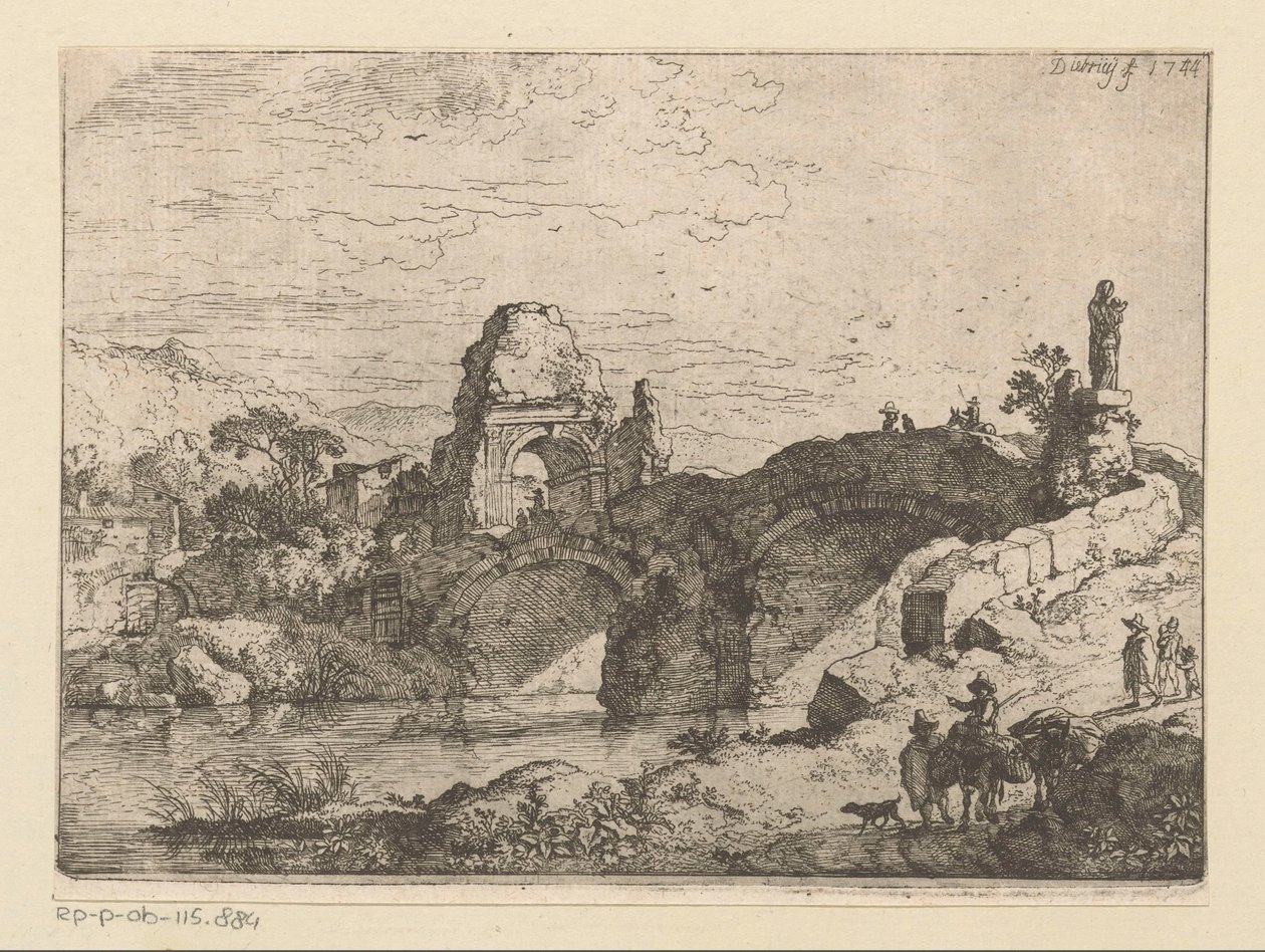 Paysage avec la ruine d
