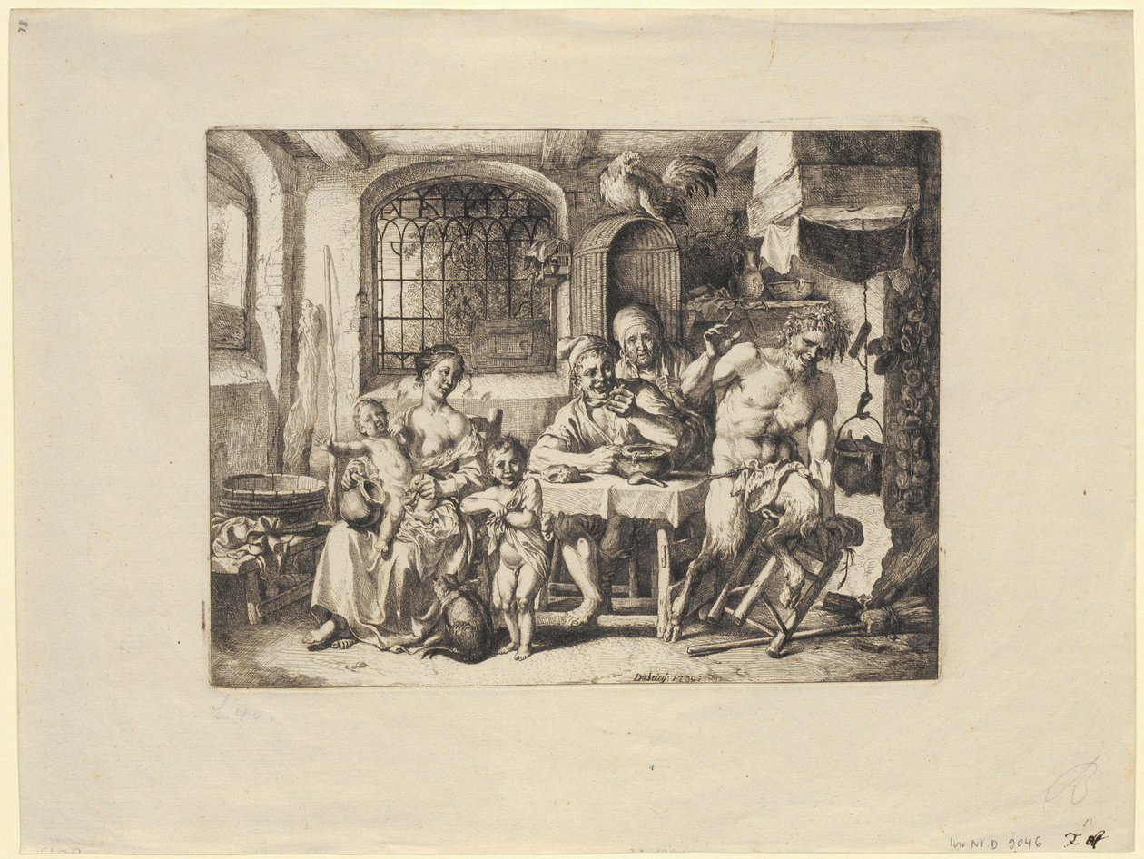 Un satyre chez le paysan - Christian Wilhelm Ernst Dietrich