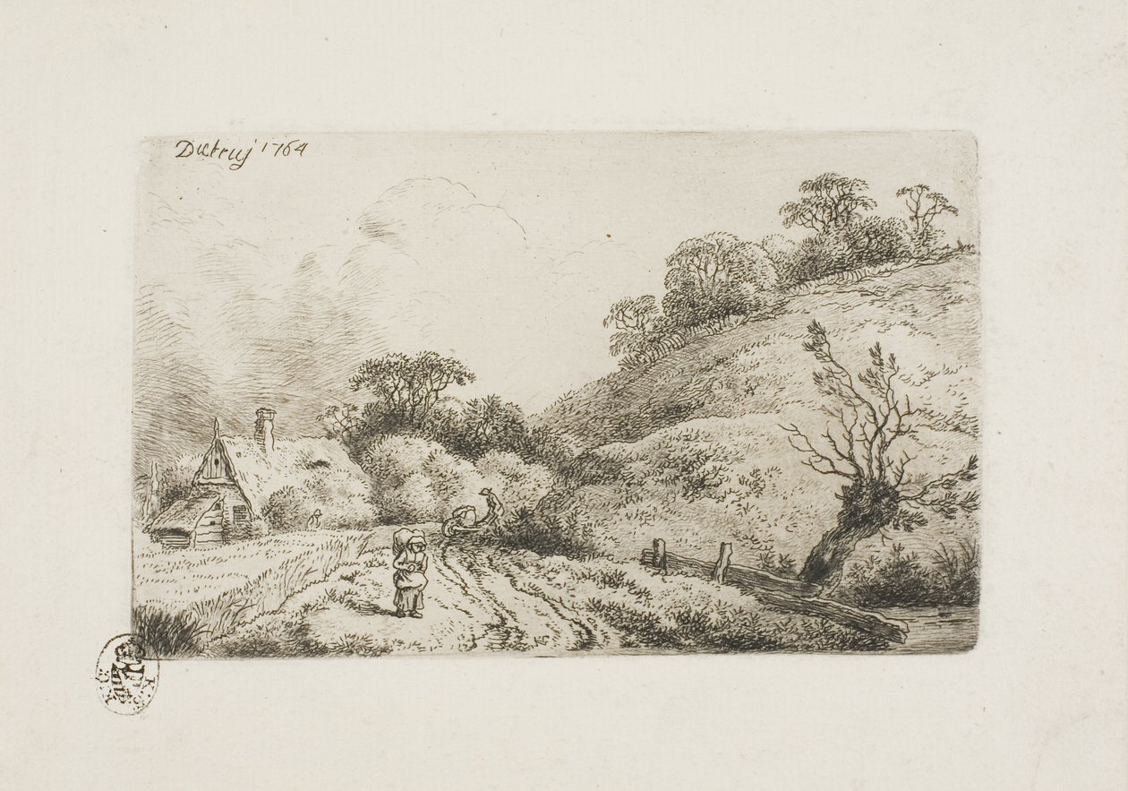Le Champ de blé (Manière de Rembrandt) - Christian Wilhelm Ernst Dietrich