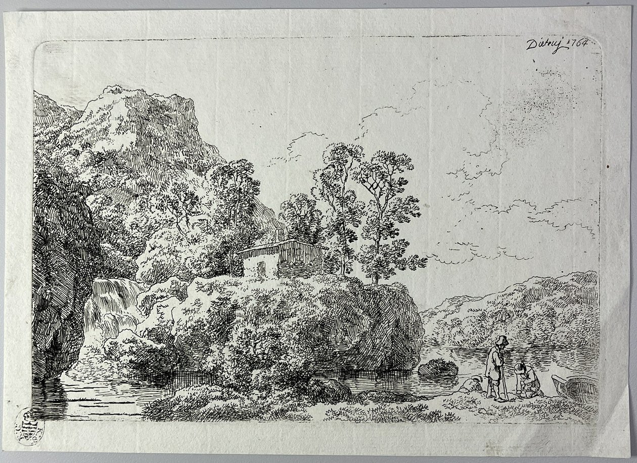 La cabane sur un rocher près d