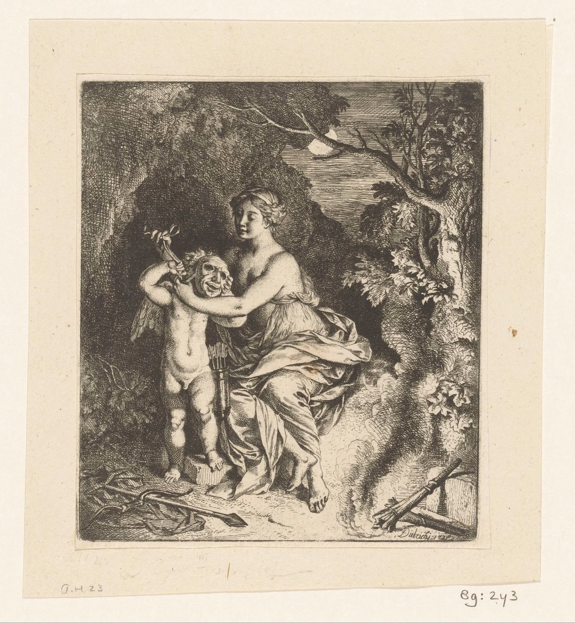 Vénus attachant un masque à Cupidon - Christian Wilhelm Ernst Dietrich