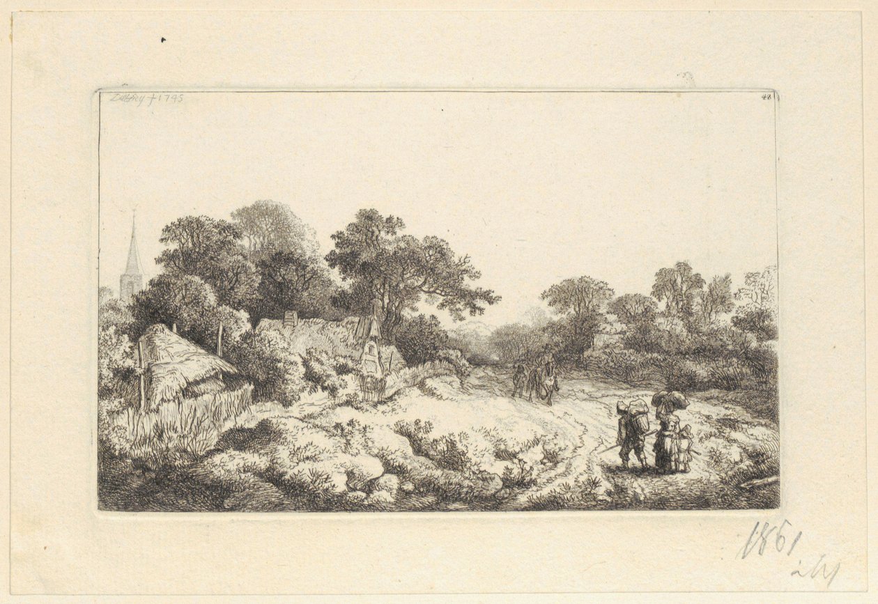 Chemin derrière le village - Christian Wilhelm Ernst Dietrich