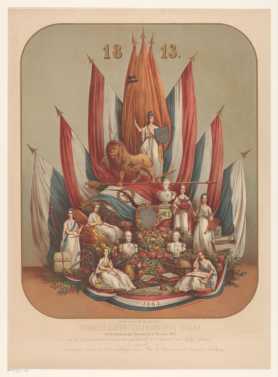 Représentation allégorique en souvenir de la révolution mémorable de novembre 1813 - Christianus Hendricus Hein