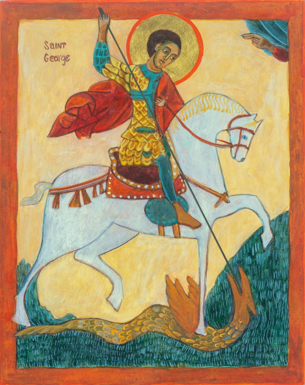 Saint Georges et Dragon, 2012 (tempera à l