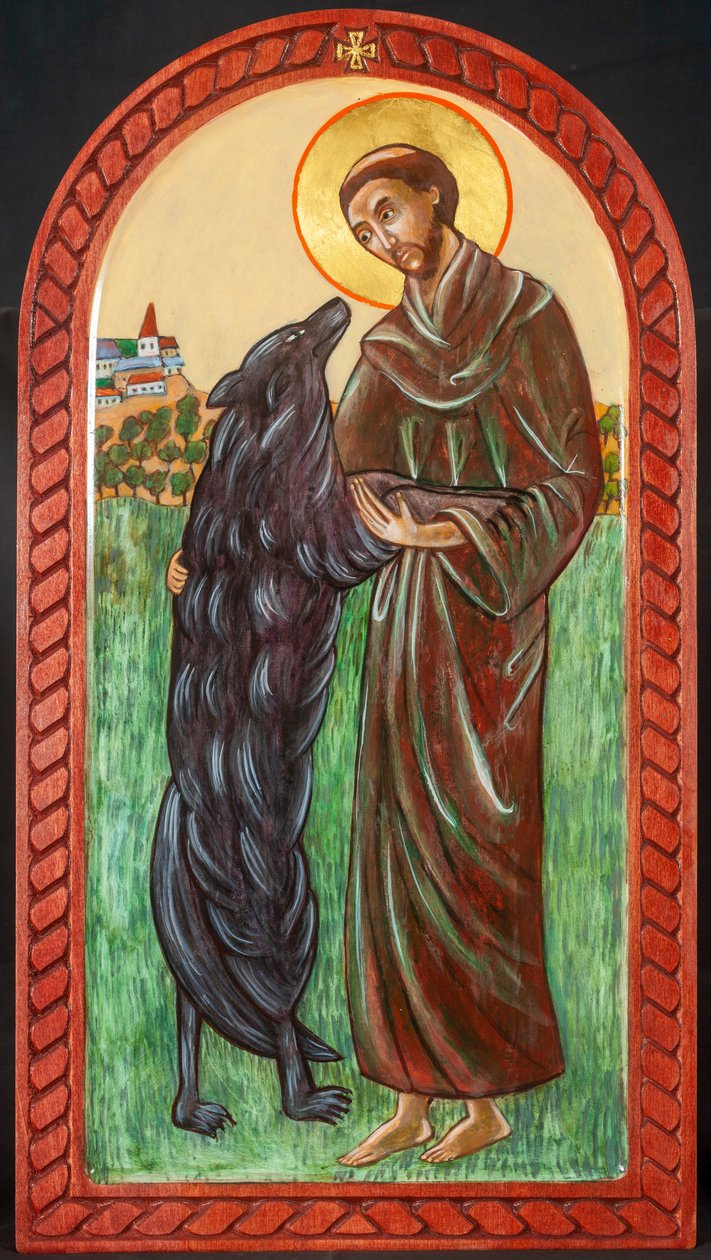Saint François et le loup, 2004 (tempera à l