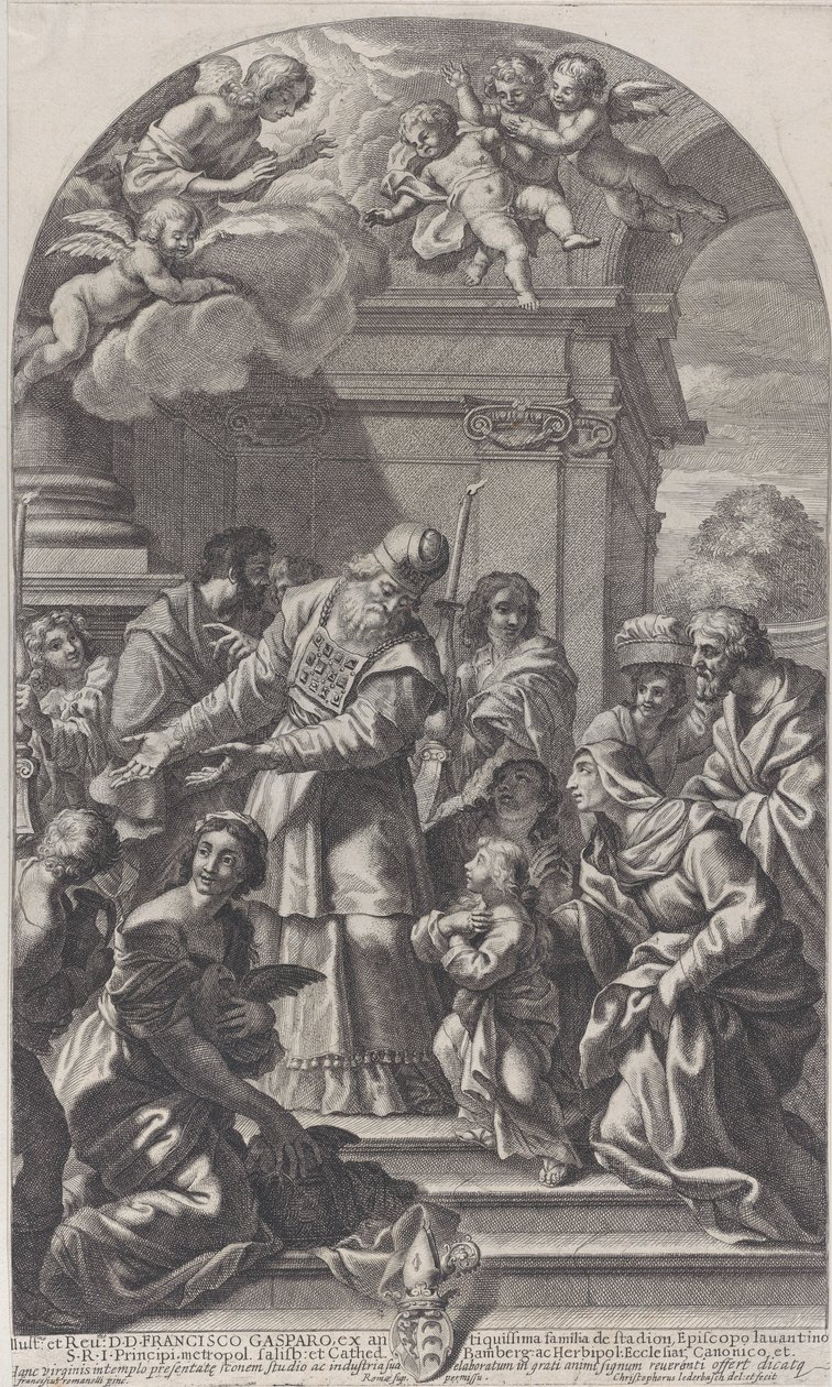 La présentation de la Vierge au Temple, 1670-80. - Christof Lederwasch