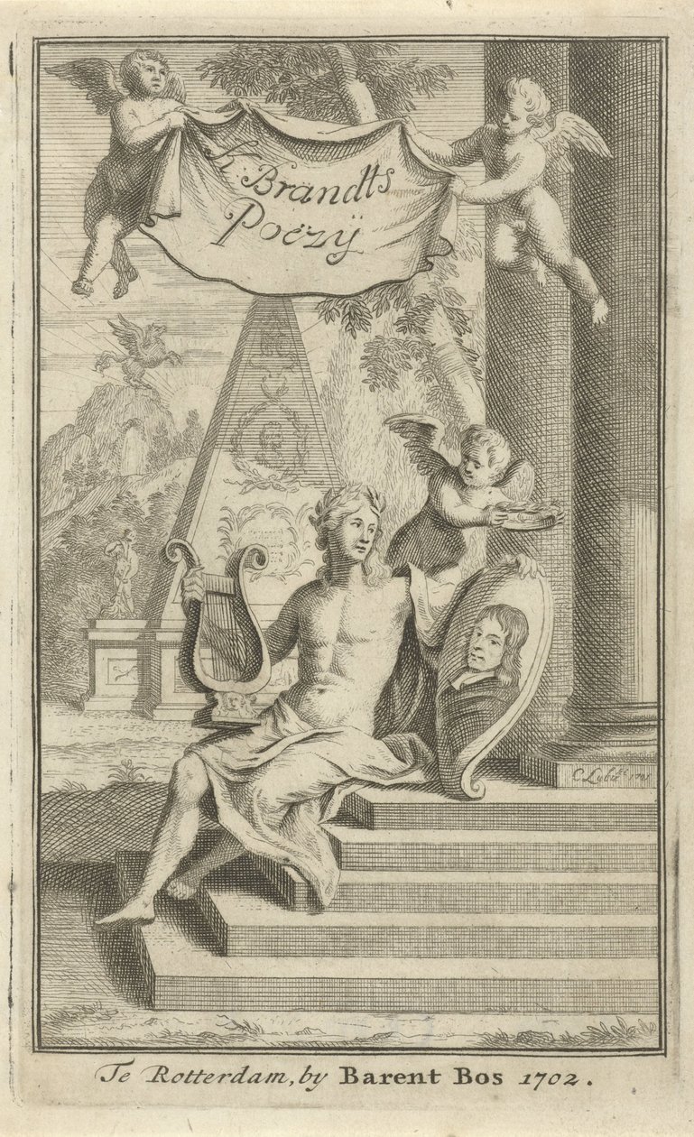 Apollon avec le portrait de Caspar Brandt - Christoffel Lubienitzki
