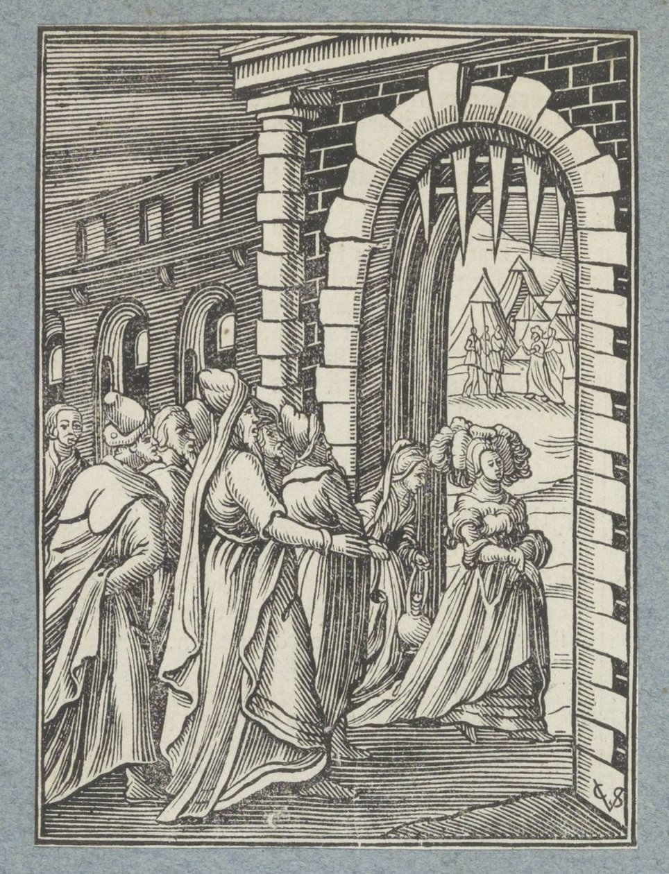 Judith et sa servante en route vers Holopherne - Christoffel van Sichem (II)