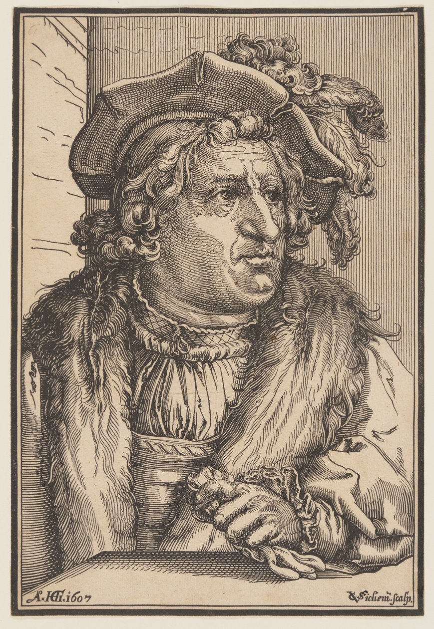 Homme au chapeau à plumes - Christoffel van Sichem I