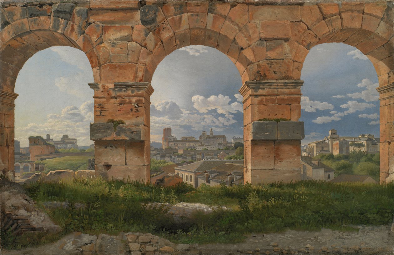 Vue à travers trois arches du troisième étage du Colisée - Christoffer Wilhelm Eckersberg