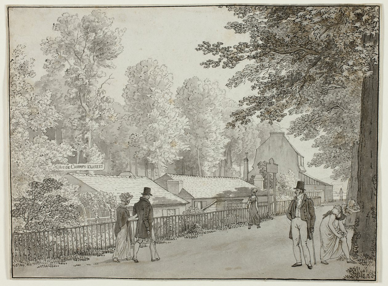 Relais, Avenue des Champs-Élysées, Paris (recto); Scène de la vie d