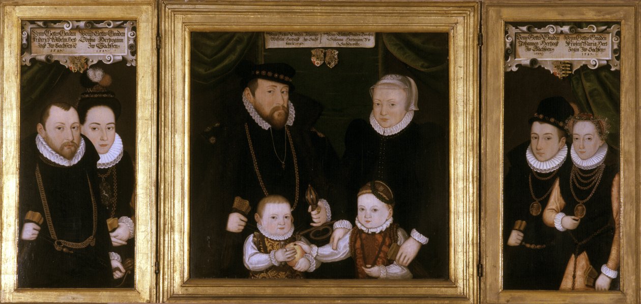 Triptyque de Johann Wilhelm von Sachsen, 1587 - Christoph Leutolph