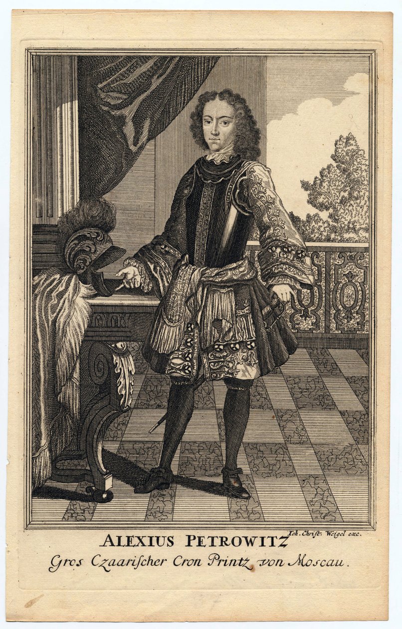 Portrait du tsarévitch Alexis Petrovitch de Russie (1690-1718) - Christoph Weigel