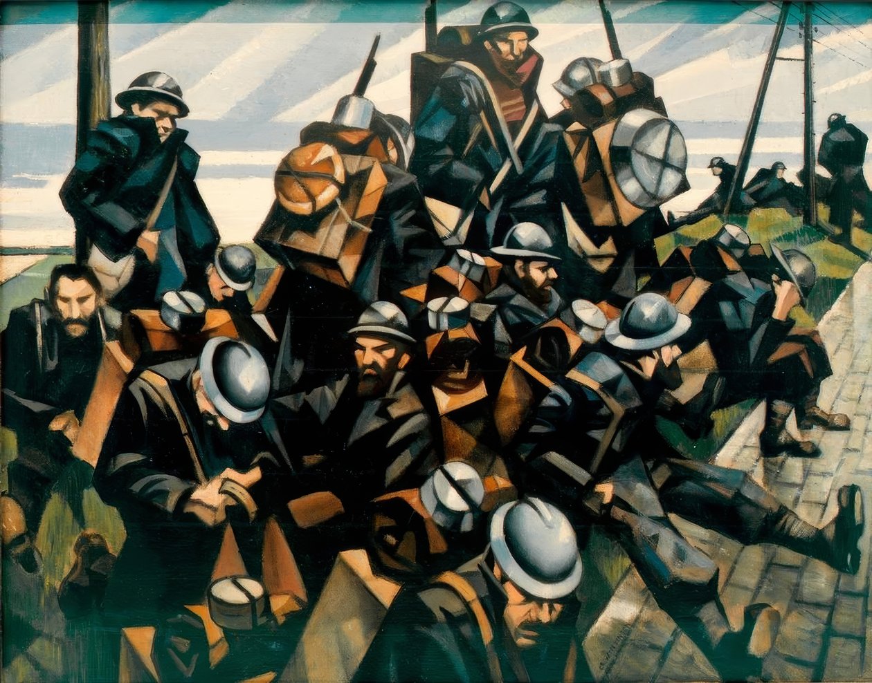 Troupes au repos - Christopher Richard Wynne Nevinson