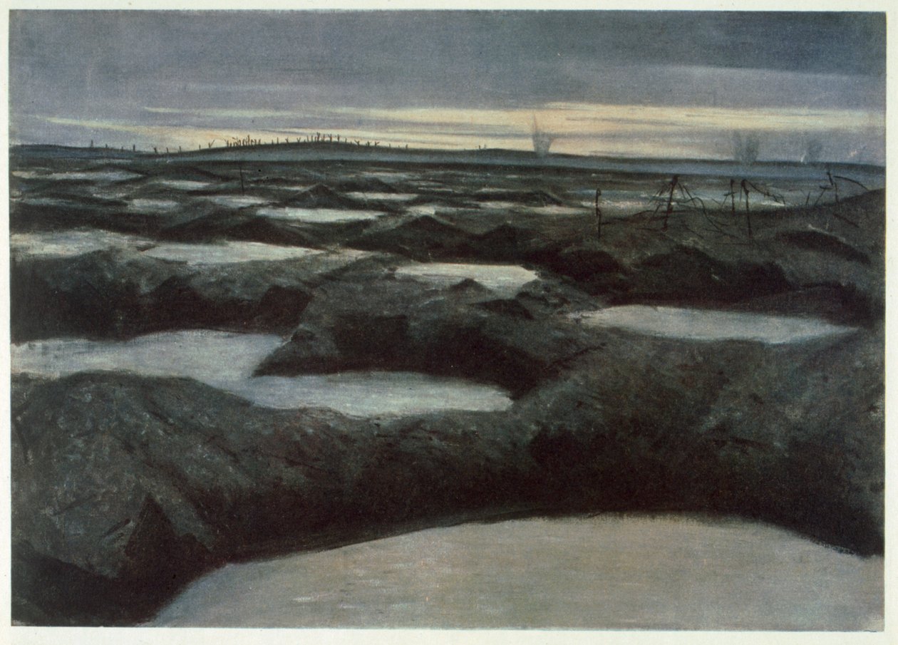 Après une poussée, des artistes britanniques au front, continuation du Front occidental, 1918 - Christopher Richard Wynne Nevinson