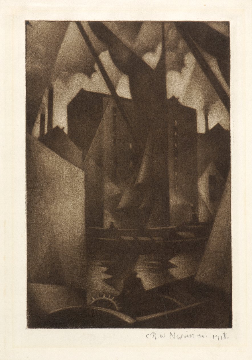 Docks, 1918 - Christopher Richard Wynne Nevinson