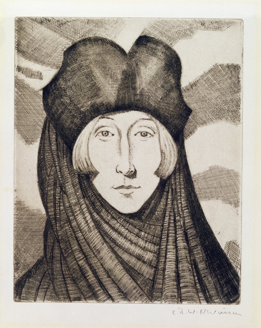 Edith Sitwell (1887-1964) 1927 - Christopher Richard Wynne Nevinson