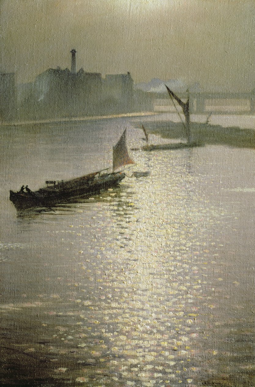 Depuis Waterloo Bridge : Soleil perçant à travers le brouillard, c.1924 - Christopher Richard Wynne Nevinson