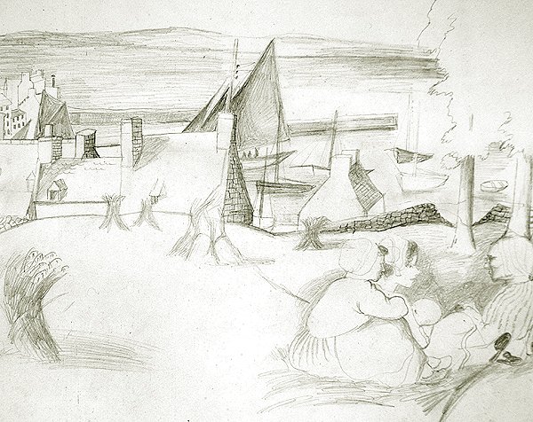 Village de pêche breton, vers 1929-30 - Christopher Wood