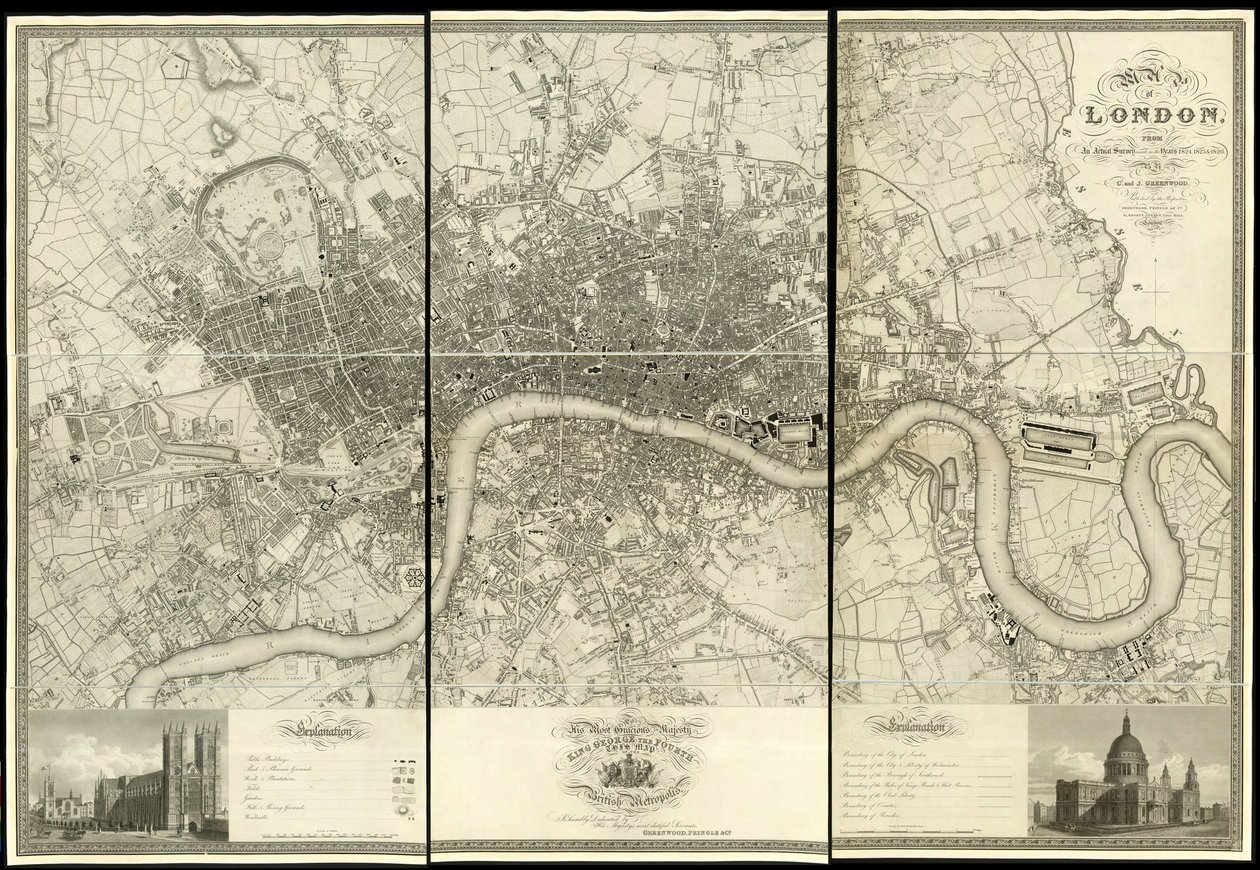 Carte de Londres, d