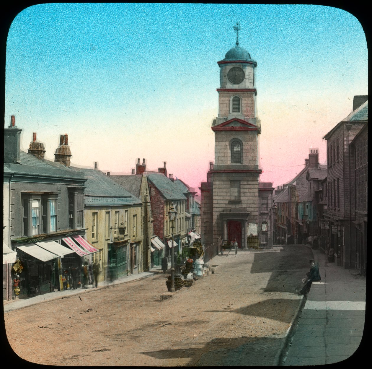 Hôtel de ville et Market Street, Penryn, Cornouailles - Church Army Lantern Department