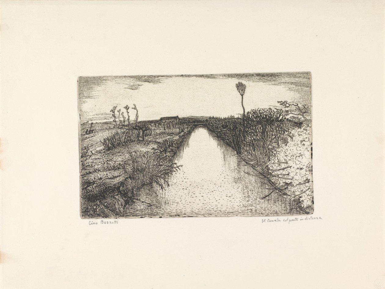 Paysage avec canal - Cino Bozzetti
