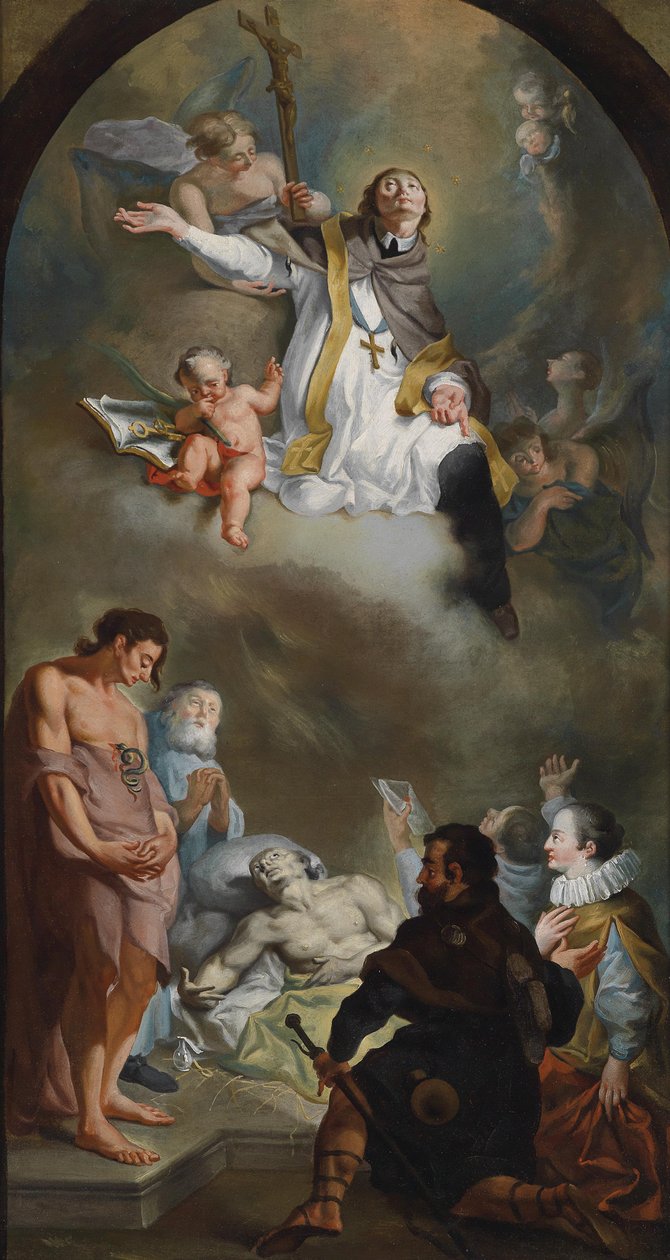 Saint Jean Népomucène comme intercesseur des pauvres et des malades - Franz Anton Maulbertsch