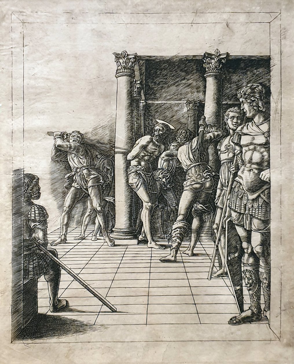 La flagellation du Christ - Circle of Andrea Mantegna