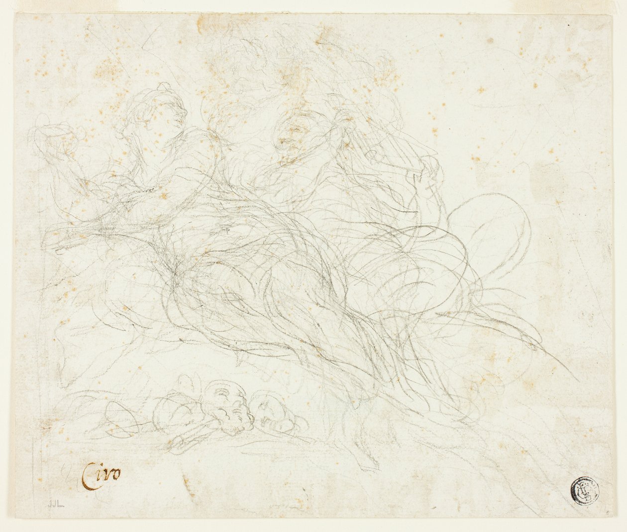 Nymphe et satyre - Ciro Ferri
