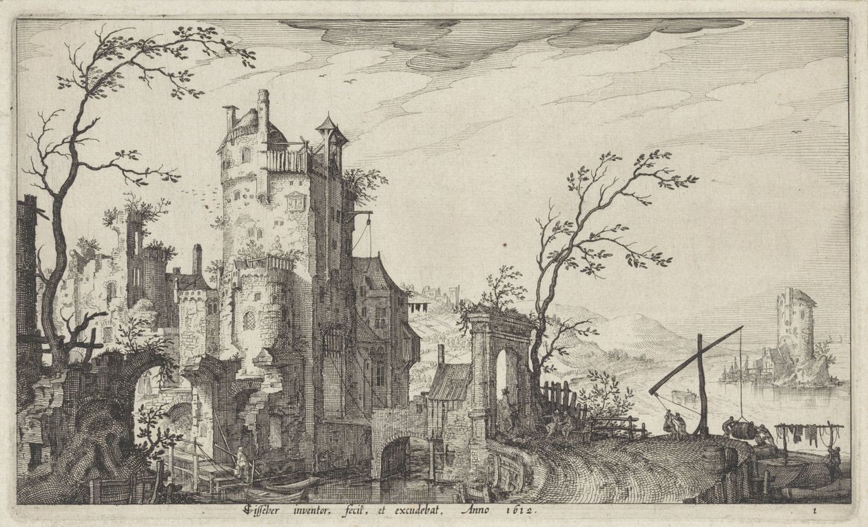 Porte de ville en ruine au bord de l