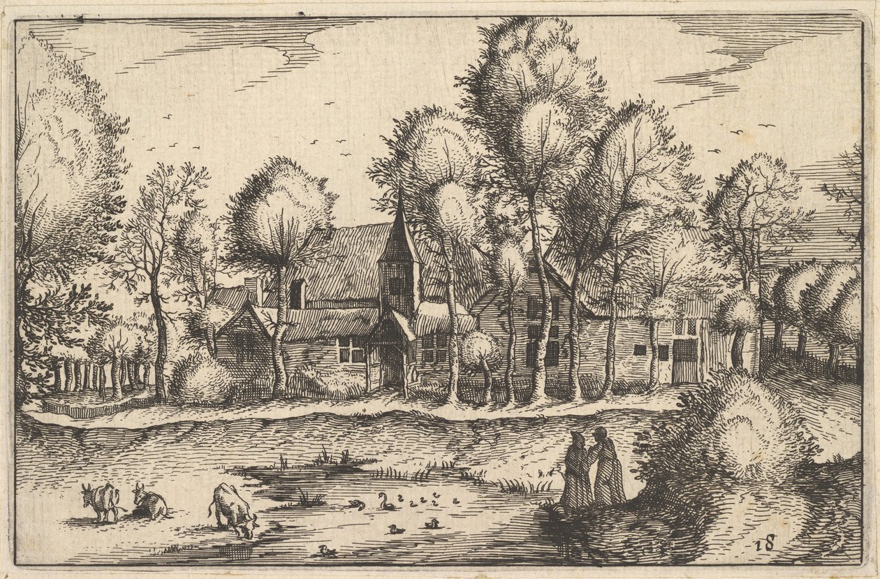 Un Étang, planche 18 de Regiunculae et Villae Aliquot Ducatus Brabantiae - Claes Jansz Visscher