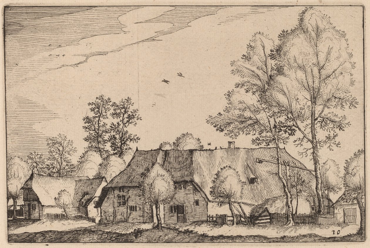 Grande ferme - Claes Jansz Visscher after Johannes van Doetechum, the Elder after Lucas